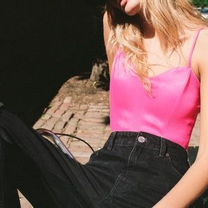 Pink Zara bustier style top